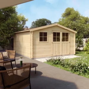 Abri de jardin bois, 16,68 m², Ep. 34 mm, Naterial Everest