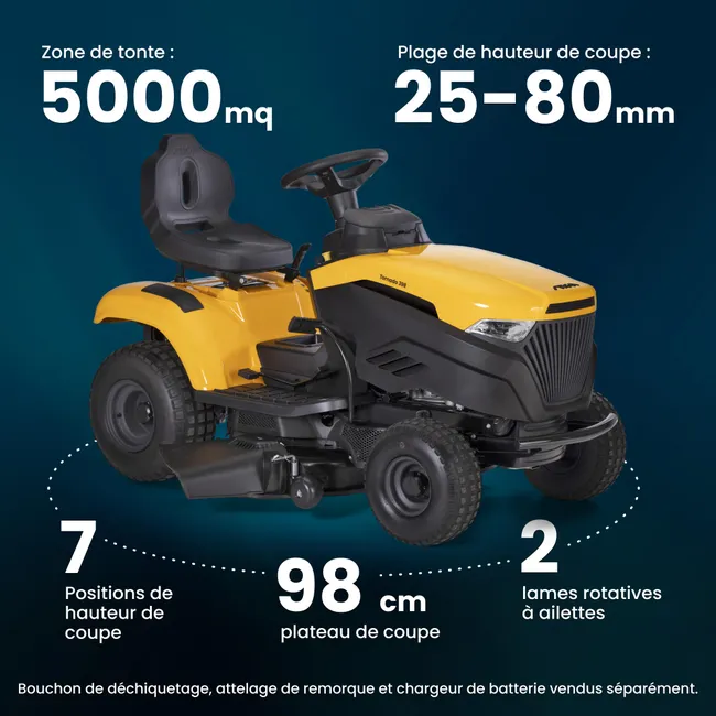 Tondeuse autoportée éjection latérale STIGA 432 cm³ l.98 cm – Image 4