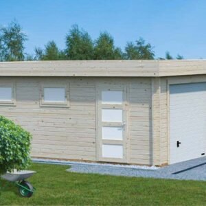 Garage toit plat Rasmus 19,0 m² - 1 place Palmako, 4.1x6m dim