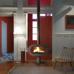 Poêle à bois INVICTA Fifty sur pied anthracite, 10 kW