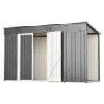 Abri de Jardin 2,55m², Imperméable et Robuste avec Base Surélevée