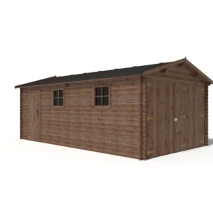 Garage en bois - 21m2 - 3.5x6m - imprégné - Ep. 28mm
