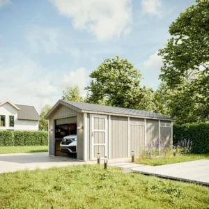 Garage Qualité Premium 21 m²- L378xl648 cm- Timbela M992B-TERRA BROWN