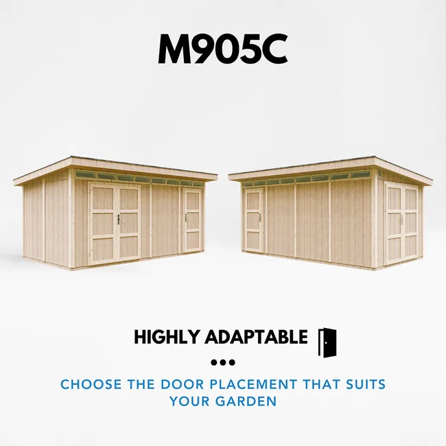 Abri de jardin à base de bois en panneaux LP SmartSide 8.52 + 2.95 m² – Image 5