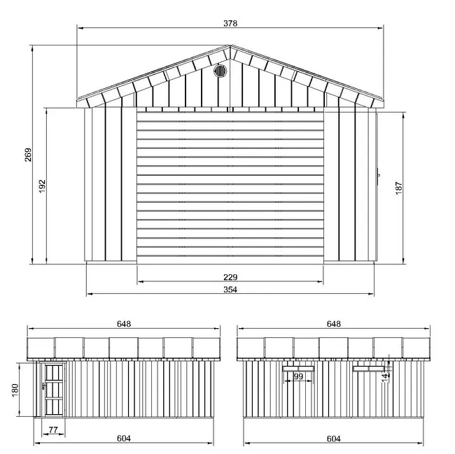 Garage Qualité Premium 21 m²- L378xl648 cm- Timbela M992B-TERRA BROWN – Image 6